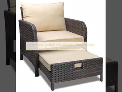 Tuin Rattan Outdoor L-vormige bank maatgroottes Terrassenmeubelsets Tuin Rattan Outdoor L-bank