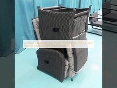 Buiten verstelbare patio tuinmeubilair ligstoelen stoel lounge rotan dagbed stoel ontspanning bank set