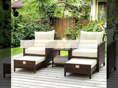 Tuin Rattan Outdoor L-vormige bank maatgroottes Terrassenmeubelsets Tuin Rattan Outdoor L-bank