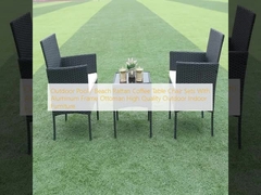 Buitenzwembad / Beach Rattan Koffietafelstoel Set met aluminium frame Ottomaanse Hoogwaardige Outdoor Indoor Meubels