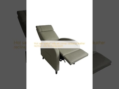 Warm verkoop lederen bank set hoek sectioneel lederen ligstoelbank voor woonkamer