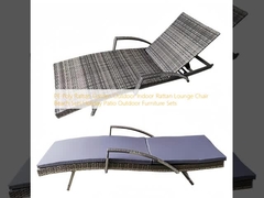 PE Poly Rattan Tuin Outdoor Indoor Rattan Lounge Chair Beach Sun Holiday Patio Outdoor Meubelsets