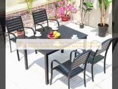 WPC-meubelsets Anti-corrosie Patio Outdoor Outdoor Leisure Balkon Tuin Cafe Outdoor Tafel En Stoelen Set