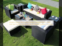 Modern Leisure Best verkopende tuinmeubilair Plastic Rattan Sofa Set Outdoor Wit Karton Groothandel Buitenmeubilair