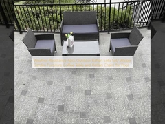 Weerbestendige 4pcs Outdoor Rattan Sofa Set/ Wicker Tuinmeubilair Koffietafel en Rattan stoelen voor zwembad